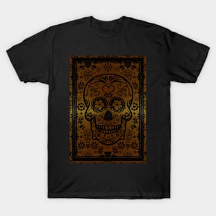 Gold sugar skull T-Shirt